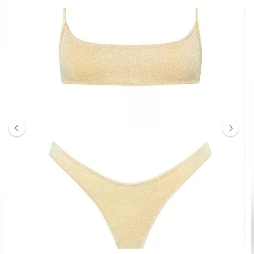 Triangl Gold Sparkle bikini (with belt bag)